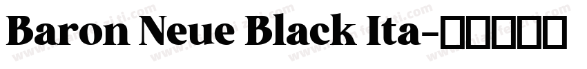 Baron Neue Black Ita字体转换